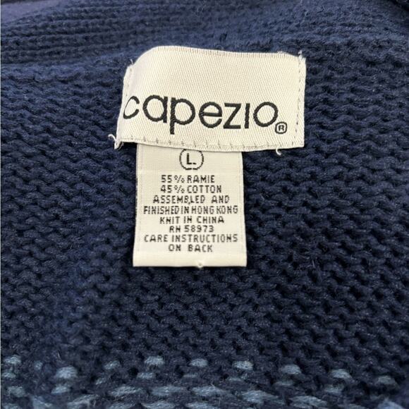 VTG CAPEZIO RAINBOW HORSE SWEATER STRIPED equestrian western rodeo CARDIGAN L - Picture 13 of 14